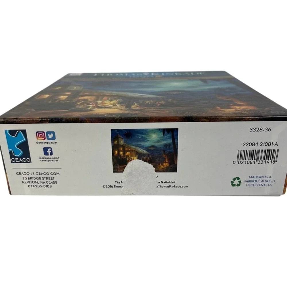 Thomas Kinkade Ceaco‎ Jigsaw Puzzle The Nativity Christmas 1000 Pieces Complete